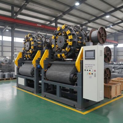 Double Twisted High Production Capacity Automatic Gabion Mesh Machine with PLC Touch Control for Heavy Duty Baskets