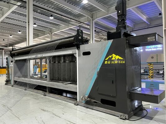 Gabion Box Machine SLW58A, 5-Axis Linkage Full CNC Weaving Machine with PLC HMI Control