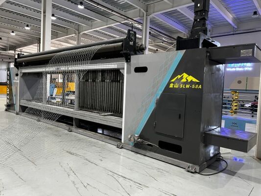 SLW58A 5-Axis Linkage Gabion Box Machine, Full CNC Gabion Mesh Weaving Production Line